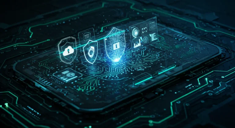 Futuristic digital illustration representing the TGD170.FDM.97 new release, highlighting AI-powered analytics, cybersecurity, and enhanced performance.