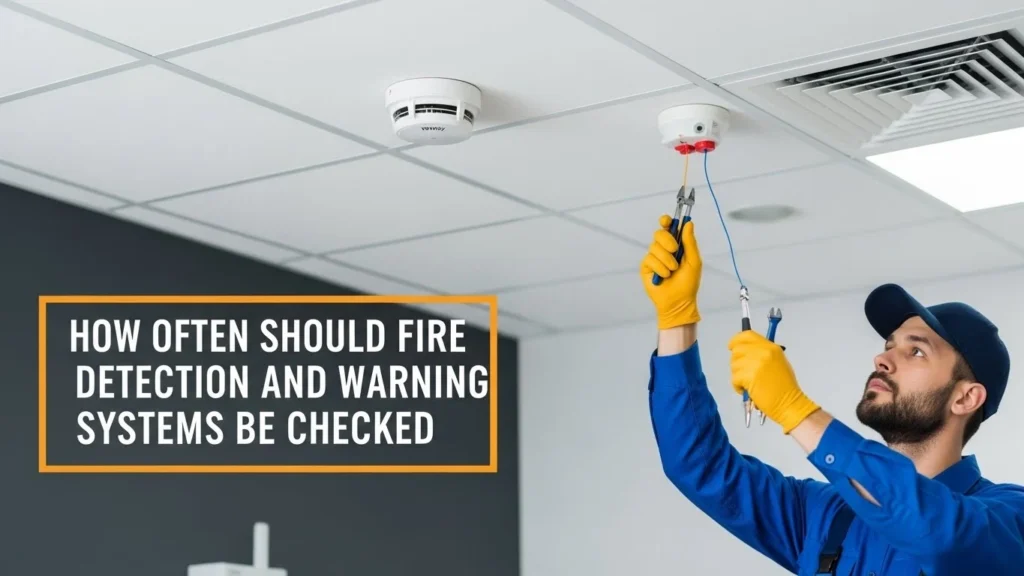how often should fire detection and warning systems be checked