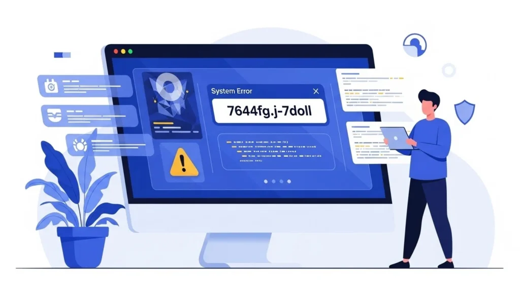how to fix error 7644fg.j-7doll code shown on computer screen during system troubleshooting