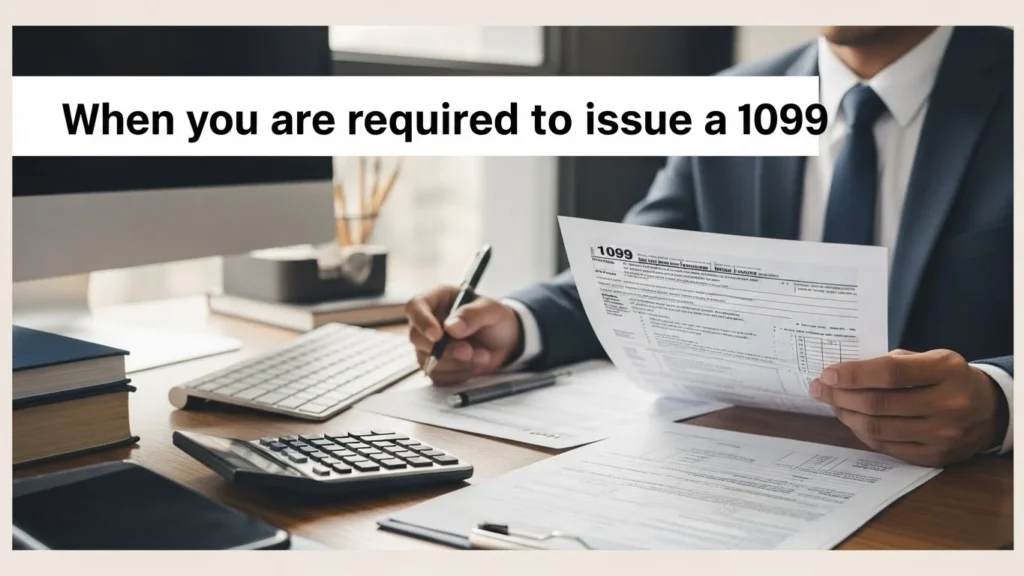 1099 form for when you are required to issue a 1099